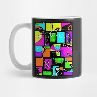 Granny s Things Coloured With White Threads Abstracted Mug